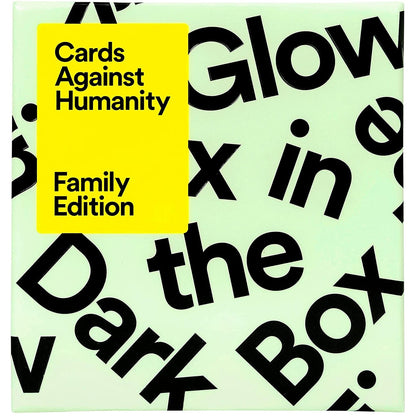 Cards Against Humanity Family Edition First Expansion Glow In The Dark Box Game