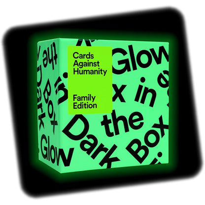 Cards Against Humanity Family Edition First Expansion Glow In The Dark Box Game