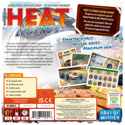 Heat - Legends Expansion Game