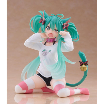 Hatsune Miku Desktop Cute Figure Cat Ear T Shirt Version re-run Figurine