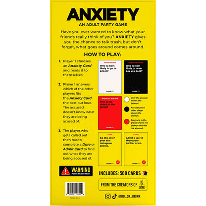 Do Or Drink Anxiety Game