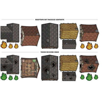 GTG Minis Tabletop Tokens - Rooftops Set Game