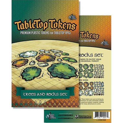 GTG Minis Tabletop Tokens - Trees and Rocks Set Game