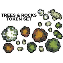 GTG Minis Tabletop Tokens - Trees and Rocks Set Game