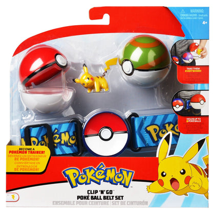 Pokemon Clip n Go Pokeball Belt Set 4 in the Assortment Figurine