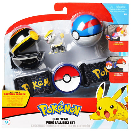 Pokemon Clip n Go Pokeball Belt Set 4 in the Assortment Figurine