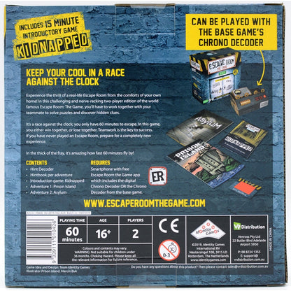 Escape Room the Game 2 Players - Prison Island and Asylum Game