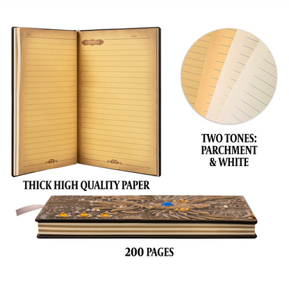 3D Faux-Leather Notebook / Journal - Gold Phoenix