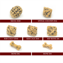 D7-Die Set Dice Skull & Bone Full 7 Dice Set - Ancient Bone Yellow