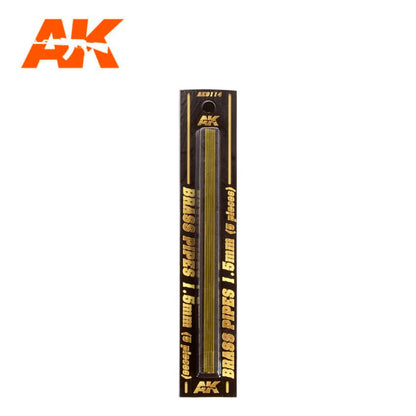 AK Interactive Building Materials Brass Pipes 1.5mm 5