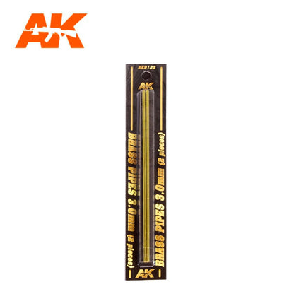 AK Interactive Building Materials Brass Pipes 3.0mm 2