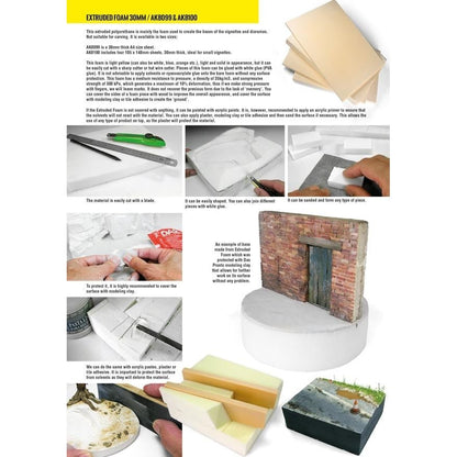AK Interactive Building Materials Extruded Foam 30mm A4 Already Cut