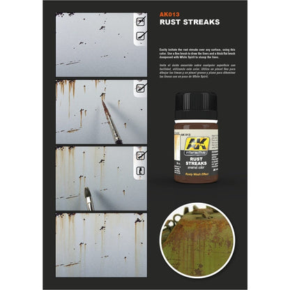 AK Interactive Weathering Products Rust Streaks 35mL