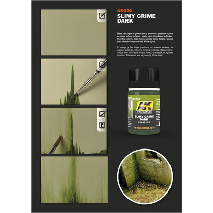 AK Interactive Weathering Products Slimy Grime Dark 35mL