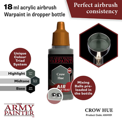 Army Painter Warpaints Air Crow Hue Acrylic Paint 18mL