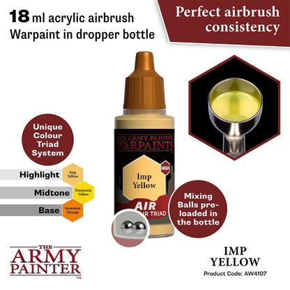 Army Painter Warpaints Air Imp Yellow Acrylic Paint 18mL