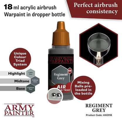 Army Painter Warpaints Air Regiment Grey Acrylic Paint 18mL
