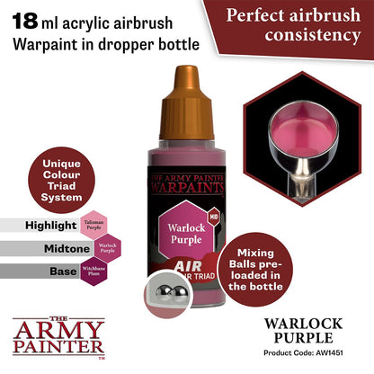 Army Painter Warpaints Air Warlock Purple Acrylic Paint 18mL