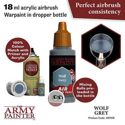 Army Painter Warpaints Air Wolf Grey Acrylic Paint 18mL