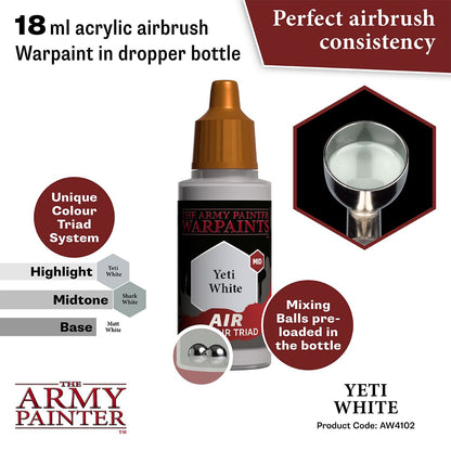Army Painter Warpaints Air Yeti White Acrylic Paint 18mL