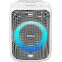 BlueAnt Portable X5 Bluetooth Party Speaker Light Up Microphones White X5-WH - SuperOffice