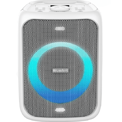 BlueAnt Portable X5 Bluetooth Party Speaker Light Up Microphones White X5-WH - SuperOffice