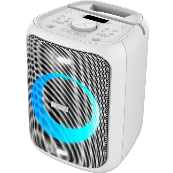 BlueAnt Portable X5 Bluetooth Party Speaker Light Up Microphones White X5-WH - SuperOffice