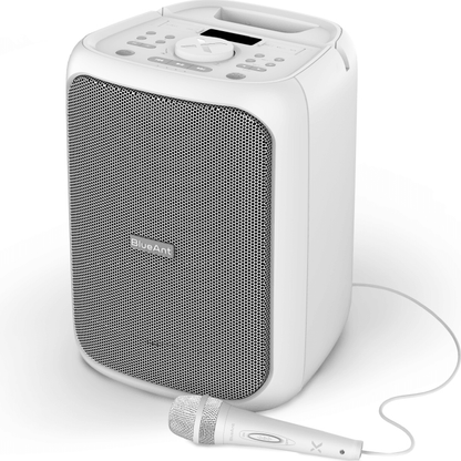BlueAnt Portable X5 Bluetooth Party Speaker Light Up Microphones White X5-WH - SuperOffice