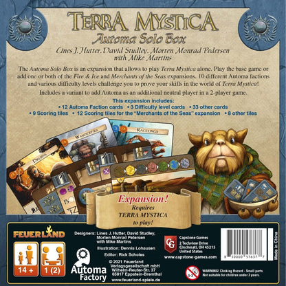Capstone Games Terra Mystica: Automa Solo Box Board Game