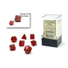 Chessex 20504 Glitter Mini Ruby Red/Gold 7-Die Set