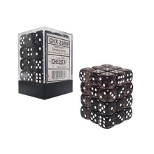 Chessex 23808 Translucent 12mm d6 Smoke/White Block 36