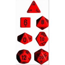 Chessex 25414 Opaque Polyhedral Red/black 7-Die Set