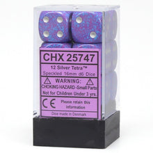 Chessex 25747 Speckled 16mm d6 Silver Tetra Block 12