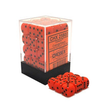 Chessex 25803 Opaque 12mm d6 Orange/Black Block 36