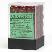 Chessex 25904 Speckled 12mm d6 Strawberry Block 36