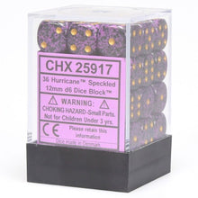 Chessex 25917 Speckled 12mm d6 Hurricane Block 36