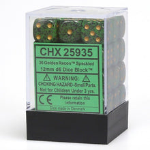 Chessex 25935 Speckled 12mm d6 Golden Recon Block 36