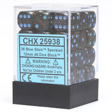 Chessex 25938 Speckled 12mm d6 Blue Stars Block 36