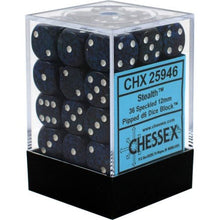 Chessex 25946 Speckled 12mm d6 Stealth Block 36