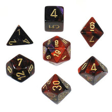 Chessex 26426 Gemini Purple-Red/Gold 7-Die Set