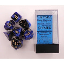 Chessex 26435 Gemini Black-Blue/Gold 7-Die Set