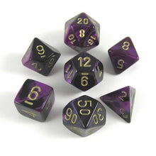 Chessex 26440 Gemini Black-Purple/gold 7-Die Set
