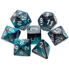 Chessex 26456 Gemini Steel Teal/White 7-Die Set