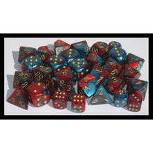 Chessex 26662 Gemini 16mm d6 Red Teal/Gold Block 12