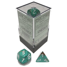 Chessex 27403 Marble Polyhedral Oxi Copper/White 7-Die Set