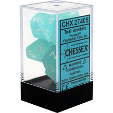 Chessex 27405 Frosted Teal/white 7-Die Set