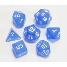 Chessex 27406 Frosted Blue/white 7-Die Set