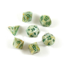 Chessex 27409 Marble Green/Dark Green 7-Die Set