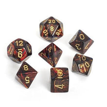 Chessex 27419 Scarab Blue Blood /gold 7-Die Set