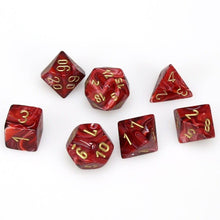 Chessex 27434 Vortex Burgundy/gold 7-Die Set